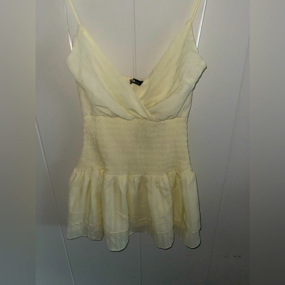 Yellow mini dress